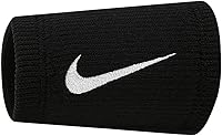 Nike Elite Doublewide Wristbands 2-Pack - Unisex Sweat-Wicking, Stretchy Secure Fit for Athletes