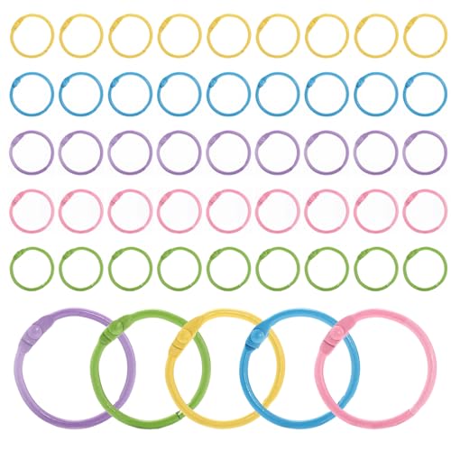 Buchringe Buchbinderinge 30mm 50 STK Karteikarten Ringe Heftringe Binderinge Buchring Binder Ringbuch Ringe für Karteikarten