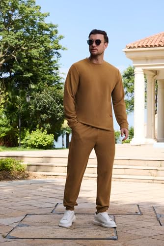 Mens Tracksuit 2 Piece Sweatsuits Sets Long Sleeve Pullover Sweatshirt and Pants Set Casual Jogging Outfits2