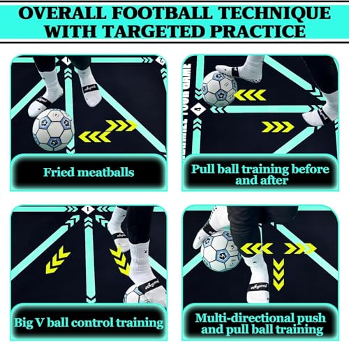 xinrongda Football Training Mat for Kids Football Footstep Equipment, Non-Slip Shock Football Mastery Mat - Image 4