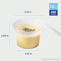 Vista 74 de Karat [24oz - 240 ct] Contenedores redondos moldeados por inyección de PP transparentes con tapas