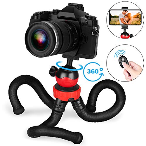 Tripod for iPhone/Android Phone, Goofoto Flexible Phone Tripod with Wireless Remote, Bendable Smartphone