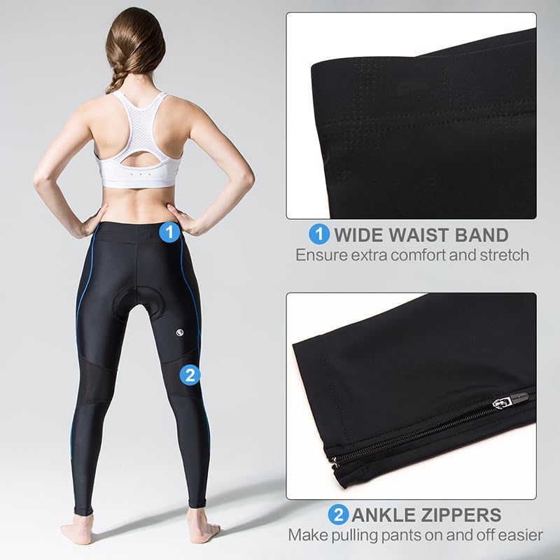 Souke Sports Women's Cycling Pants 4D Padded Compression Tights Comfortable Cycling Capris 3/4 Bike Legging - Image 4
