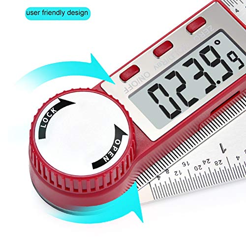 MQPALZKD Digital Angle Meter Ruler 0-200mm Ruler Inclinometer Electron Goniometer Protractor Angle Finder Scale Measuring Tools - Image 4