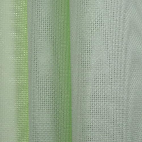 Image of KCS 3 pc of 15 inch x 18 inch(38cmx45cm) Counted Cross Stitch Cotton Aida Cloth Needlework Rolled Fabric Box,16CT,Light Green
