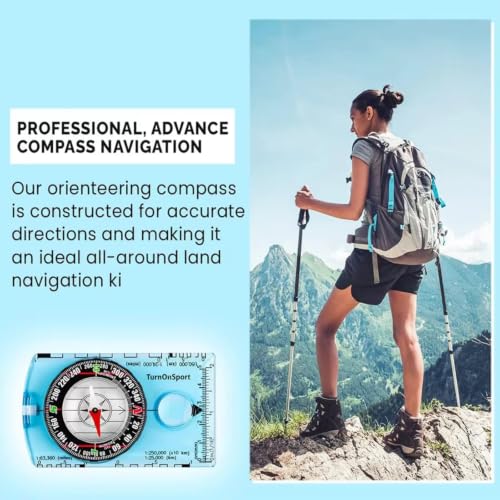 Brújula de orientación impermeable portátil para navegación en mapas, ligera, ideal para niños, camping, excursionismo y mochilero miniatura 5