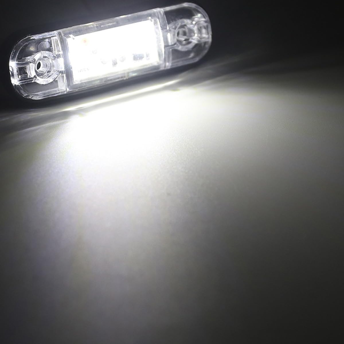 Luci di posizione laterali per auto 10pcs, 3 LED 12V-24V indicatori di direzione per auto, IP65, impermeabili, luci di posizione per camion, camper, roulotte, bianco + rosso + giallo + verde + blu