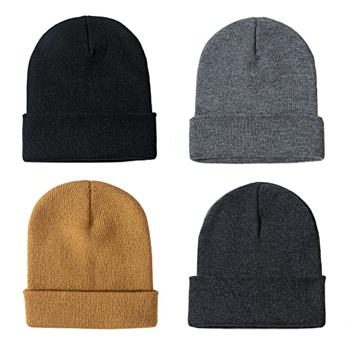 Image of ZOORON Beanie for Men Women Slouchy Winter Beanie Hats Cuffed Skull Caps
