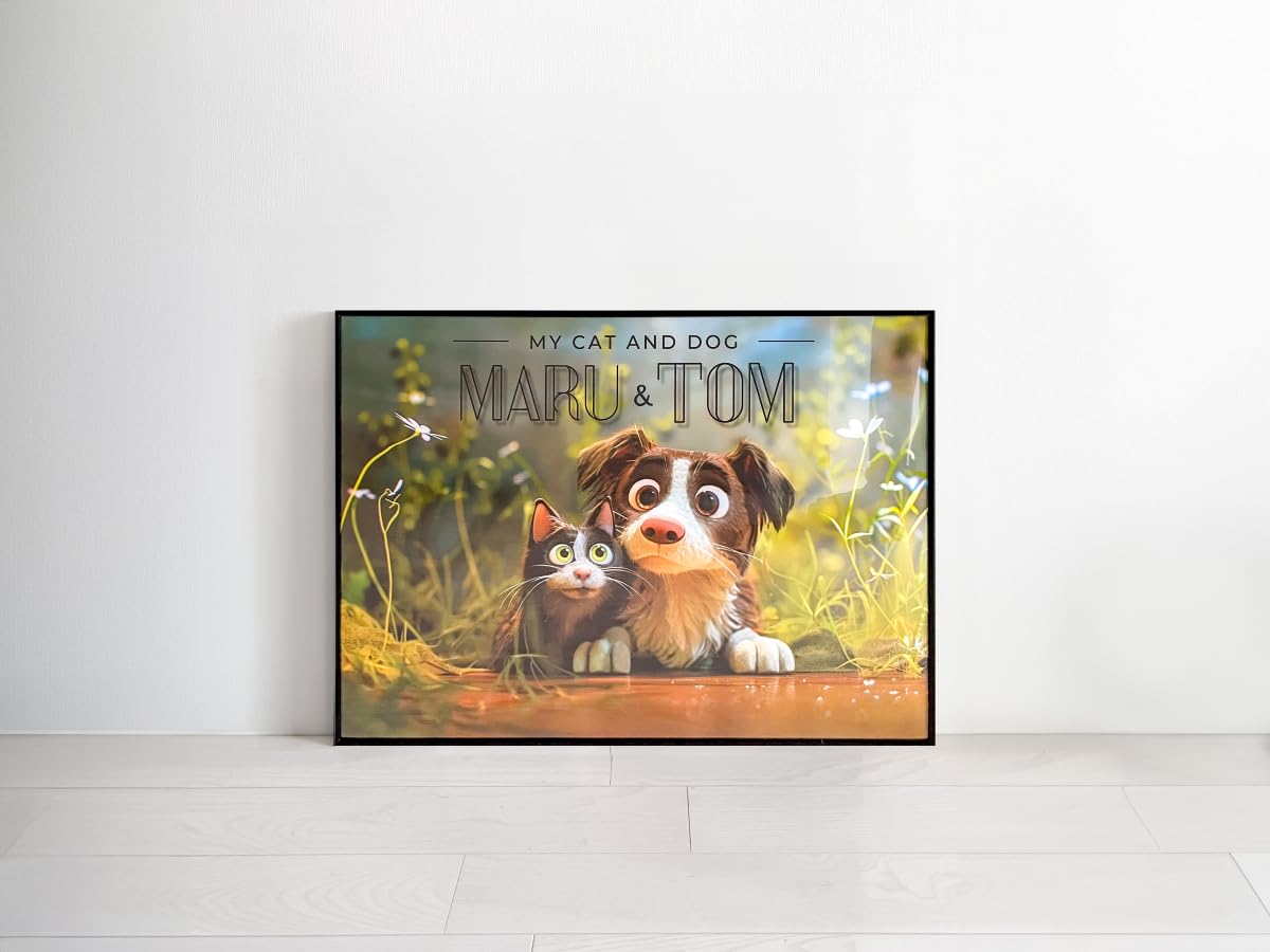 Amazon.co.jp: 愛犬のディズニー映画風のポスター、愛猫のポスター