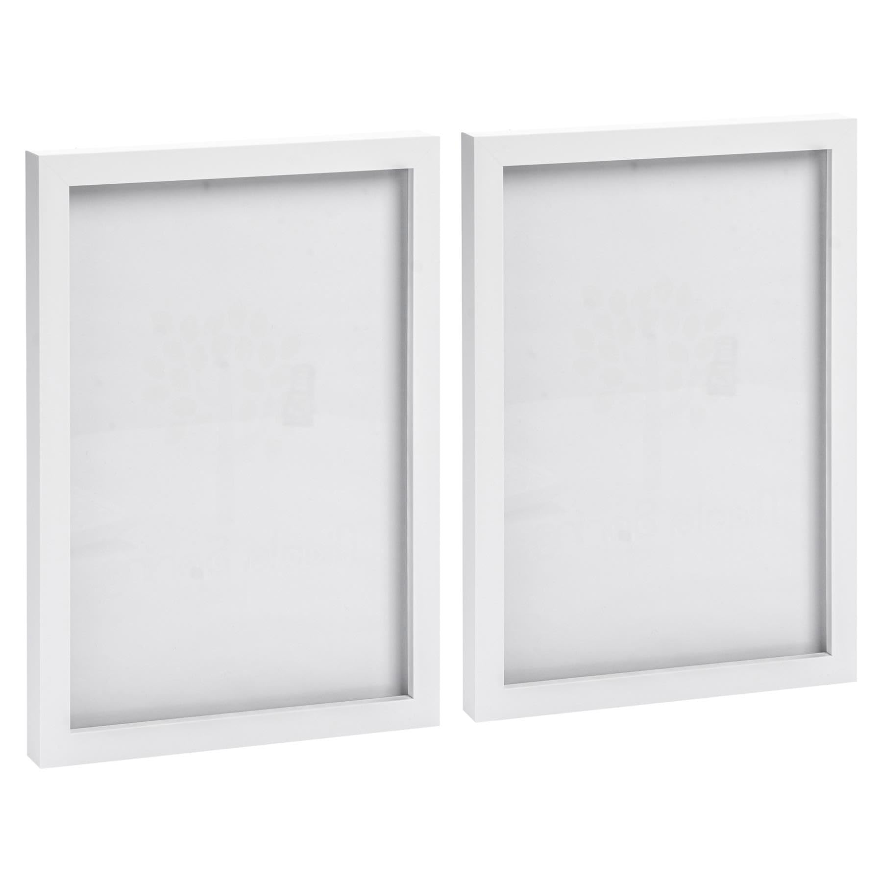 Nicola Spring A4 Photo Frame - Fits Photo Size 8 x 12 (20 x 30cm) - Pack of 2 - White Wall Mounted Portrait Picture Photo Frame with Stand Freestanding Photo Certificate Display Poster