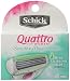 Schick Quattro Sensitive Cartridge Refills, Women Sensitive Refill Cartridges, Hypo Allergenic Aloe Formula - 4 Refill Cartridges