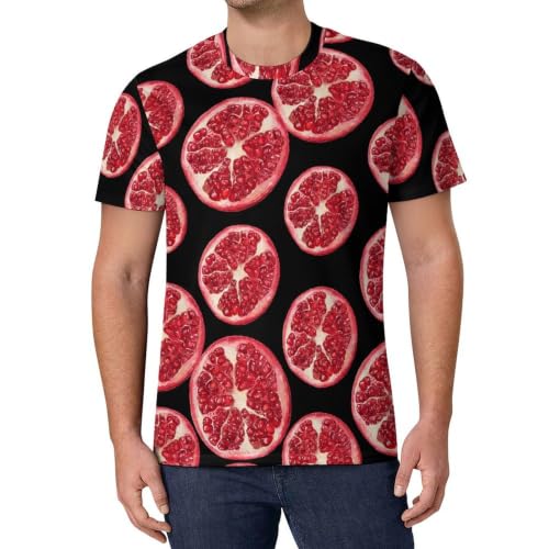 Image of Pomegranate Fruit Men's T-Shirt Short Sleeve Crew Neck Tee