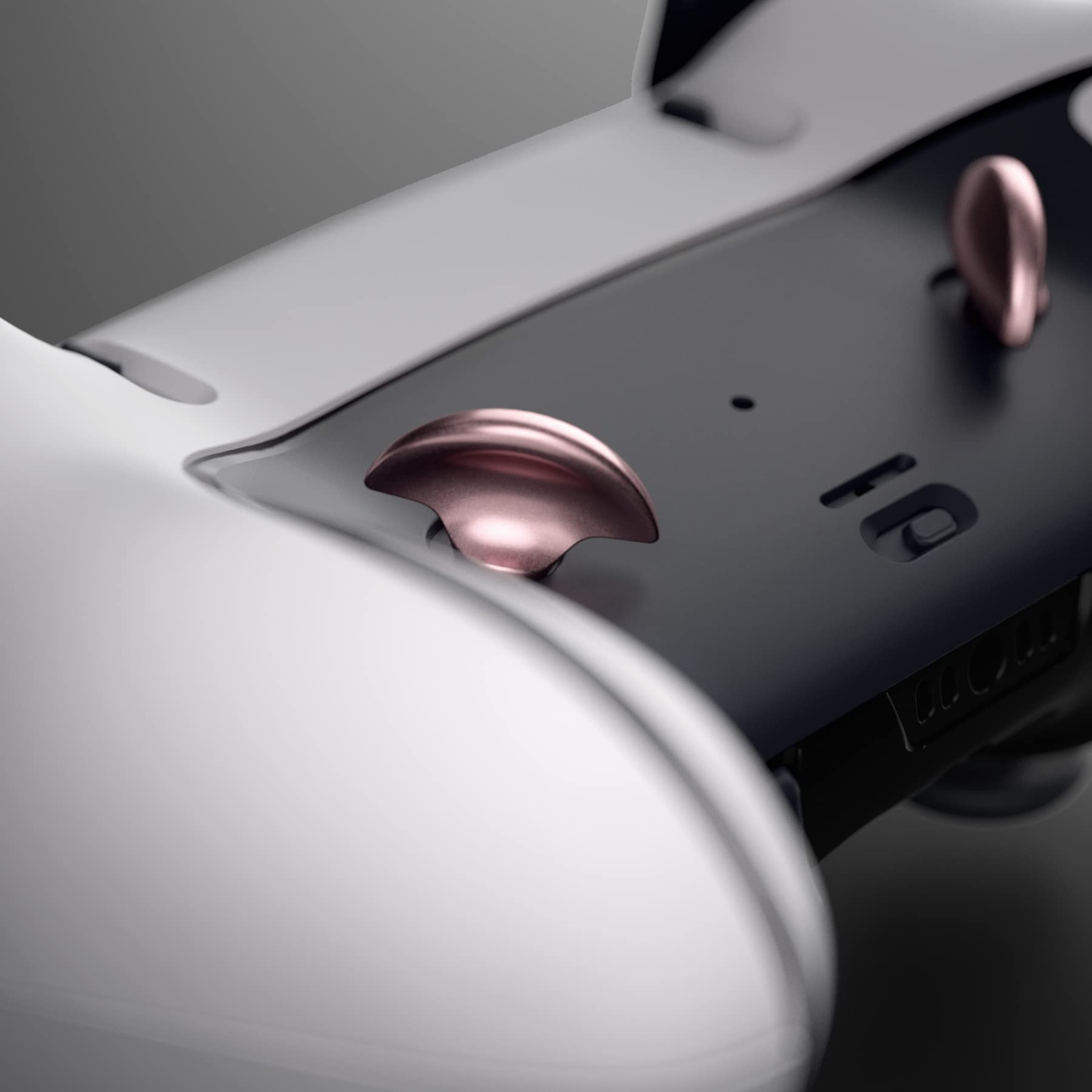 eXtremeRate Rückpaddel für PS5 Edge Controller, Metallic-Roségold, austauschbare 4 Stück Metallrückentasten für PS5 Edge Controller – Controller Nicht im Lieferumfang enthalten