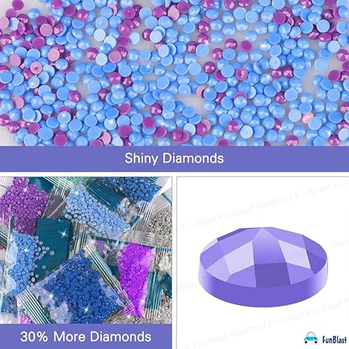 Image of FunBlast 5D Diamond Painting Kit, 12x16inch Diamond Painting Kit for Adults & Kids, Suitable for Home Leisure and Wall Decoration, Gift for Kids and Adults (Five)