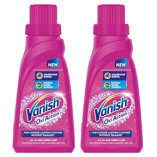 Image of Vanish All In One Liquid Detergent Booster - 400 Ml | Removes Stains, Whitens Whites And Brightens Colors, 1 Count (Pack of 2)