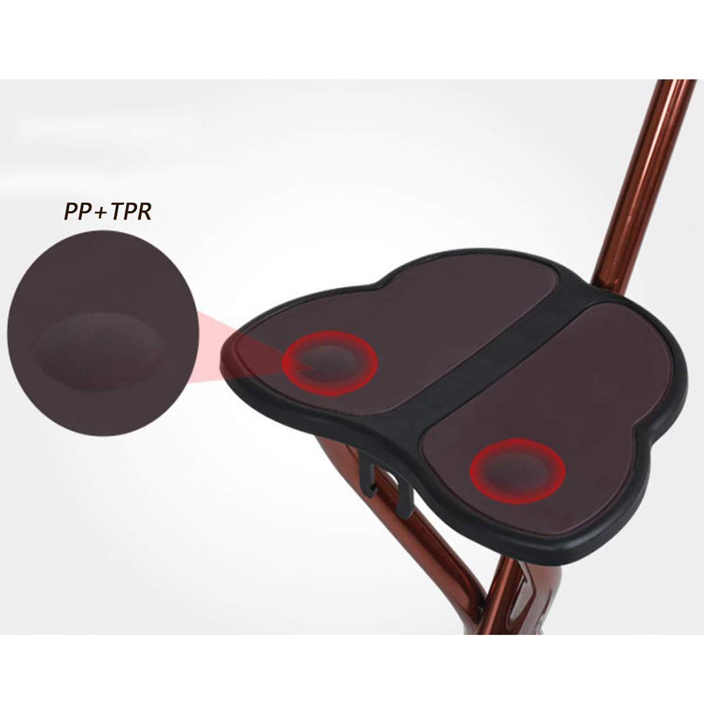 Asientos de bastón Combinación de silla con bastón, retráctil Ligero con luz LED Aleación de aluminio Altura ajustable 83-93 cm Carga estática 200 kg para ancianos Descanso de viaje al aire libre,