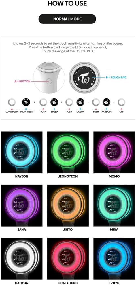 GDOU Twice Lightstick Ver 3 Con Bluetooth Contral, Adecuado Para Fanáticos De Twice, Cumpleaños, Navidad