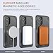 GuardCase for Samsung Galaxy A35 5G case[Compatible with MagSafe][with 2 * 9H Tempered Glass Screen Protector], Built in Invisible Stand, Not Fading，Shockproof Protective Phone Cover 6.6-inch(Black)
