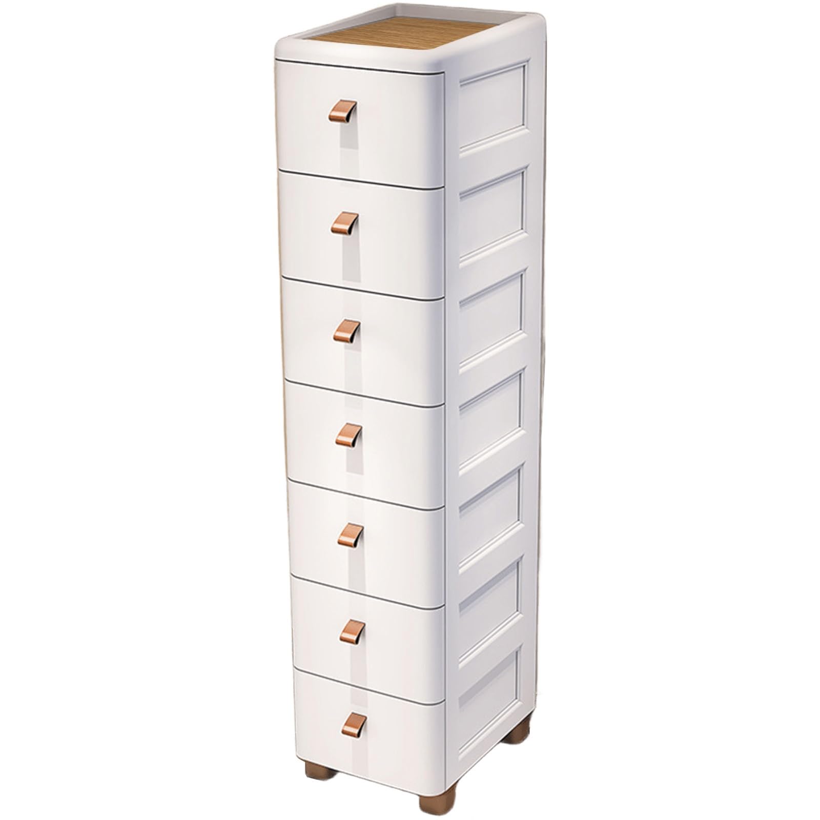 Wysuwana Szuflada Kuchenna Wózek na Kółkach Wielofunkcyjny Mobilny Regał na Kółkach Organizer do Szuflad Kuchennych i Łazienkowych(Natural,18 * 33 * 118cm)