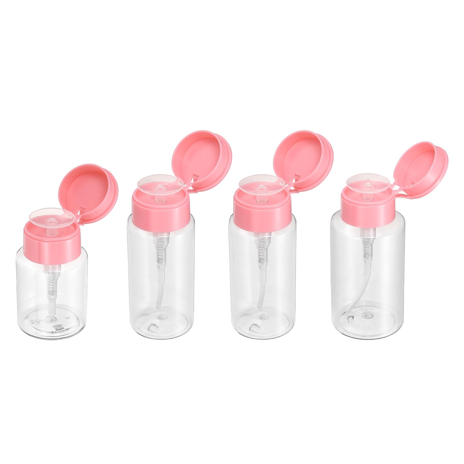 Dispensador de líquido de empuje con tapa plana para alcohol y removedor de maquillaje