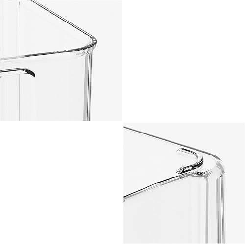 Miniatura 3 de Sandmovie Paquete de 6 jarrones de mesa cuadrados transparentes, jarrón de acrílico de cubo alto, centro de mesa decorativo