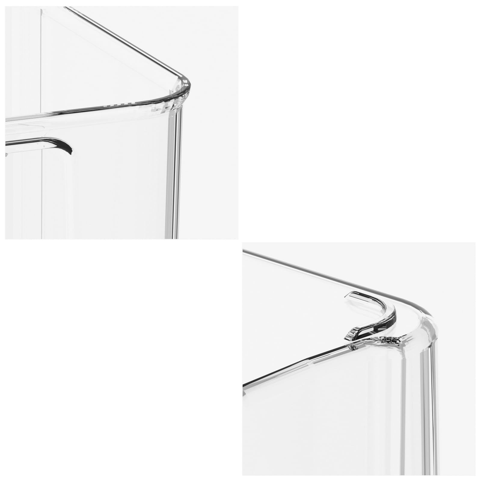 Sandmovie 6 Pack Clear Square Table Flowers Vase, Tall Cube Acrylic Flower Vase Decorative Centerpiece