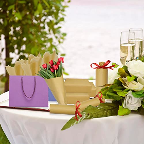 Image of 100 Sheets Kraft Tissue Paper Artdly 14 x 20 Inches Kraft Wrapping Paper Bulk for Weddings Birthday DIY Project Christmas