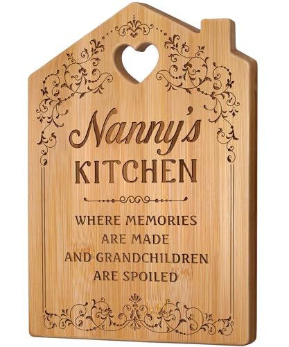 Planche à découper de cuisine unique pour nounou : cadeau bois durable