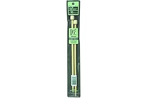 Clover Bamboo Single Point Knitting Needles (10 Inches, Size 10)