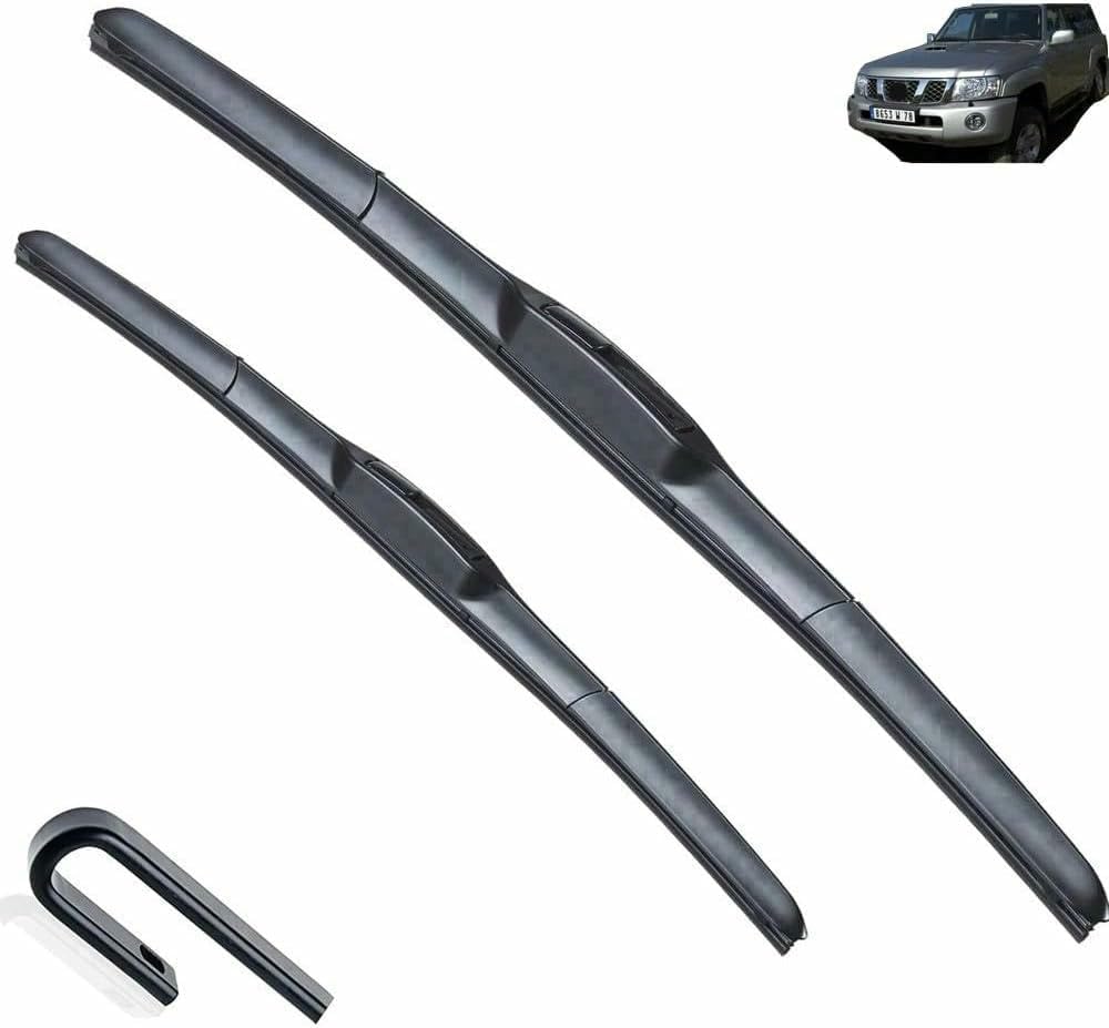 ZHUNDU Compatible with Nis&san Patrol Y61 1997~2014 Car Front Windshield Wiper Accessories Brushes Cutter 1998 1999 2000 2005 2010 2012 2013