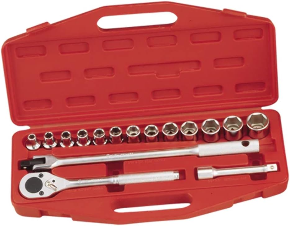Genius Tools 16 Piece 1/2" Dr. Metric Hand Socket Set GS-416M