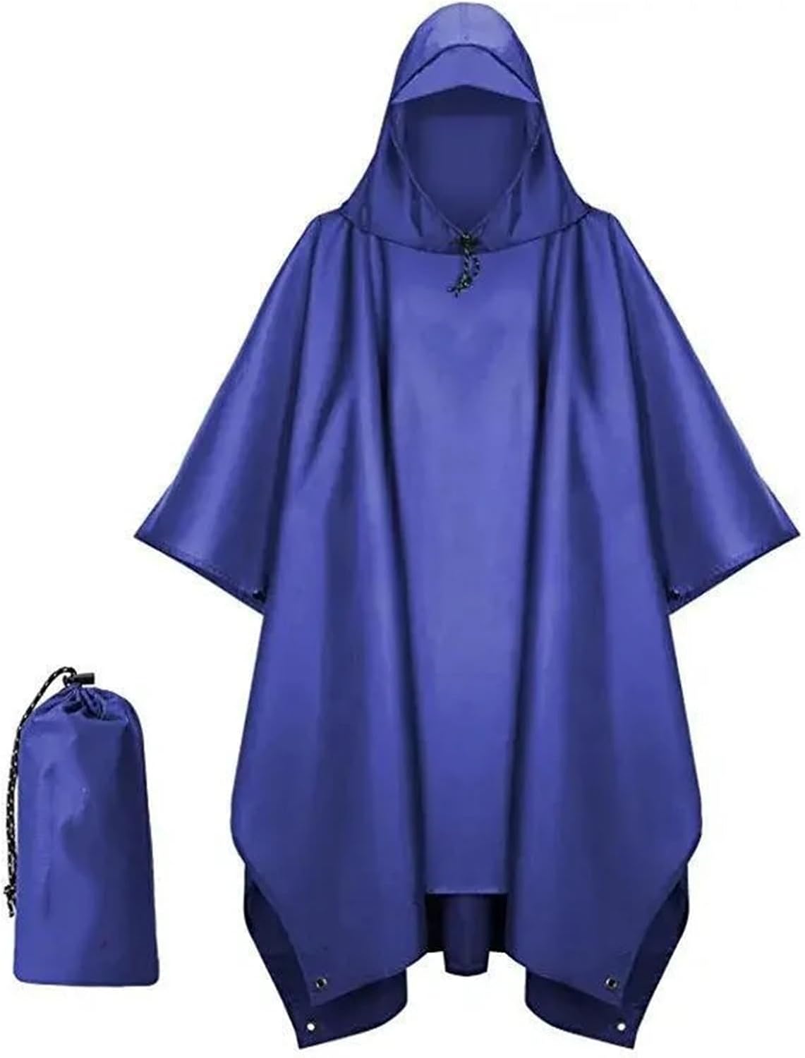 Women Raincoat Multifunctional Poncho 3 in 1 Lightweight Portable Unisex for Outdoor(Black)