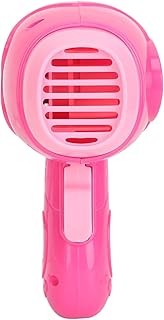 Saluaqui Electronic Fake Hair Dryer Toy for Interactive Battery Operated Doll Hair Dryer in Pink for Role Play and Hand Eye Coordination