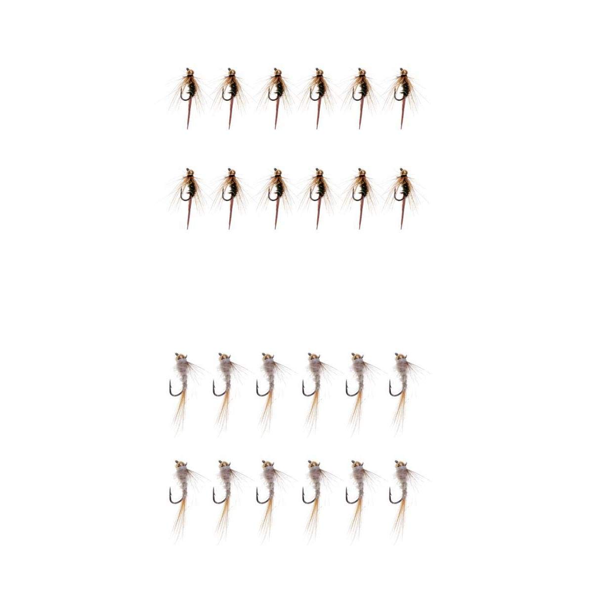 MERISHOPP 12pcs Bead Head Fly Fishing Nymph Flies and 12pcs Bead Head Prince Nymph| Crankbait Fishing Lure | Artificial Hard Bait | Fishing Lure-image-44