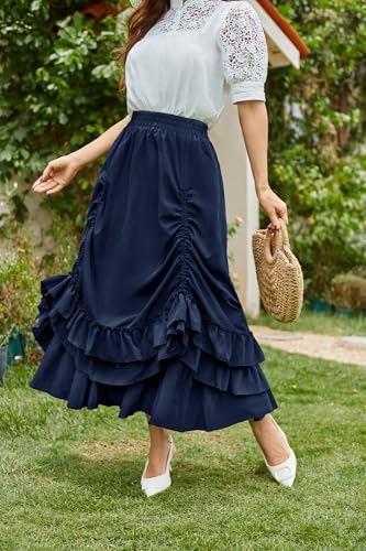 Belle Poque Women's Vintage Gothic Victorian Skirt Renaissance Style Falda4