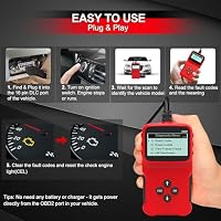 OBD2 Diagnosegerät Auto OBD Diagnosegerät ODB2 Fehler Code Leser Adapter V309 KFZ Auslesegerät für Alle OBDII Protokoll, Fehlerspeicher Auslesen, LCD-Bildschirms – Ansicht 6