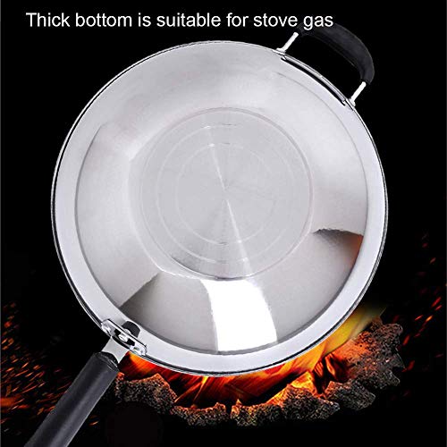 Wok de acero inoxidable con tapa de vidrio templado 32 cm miniatura 7
