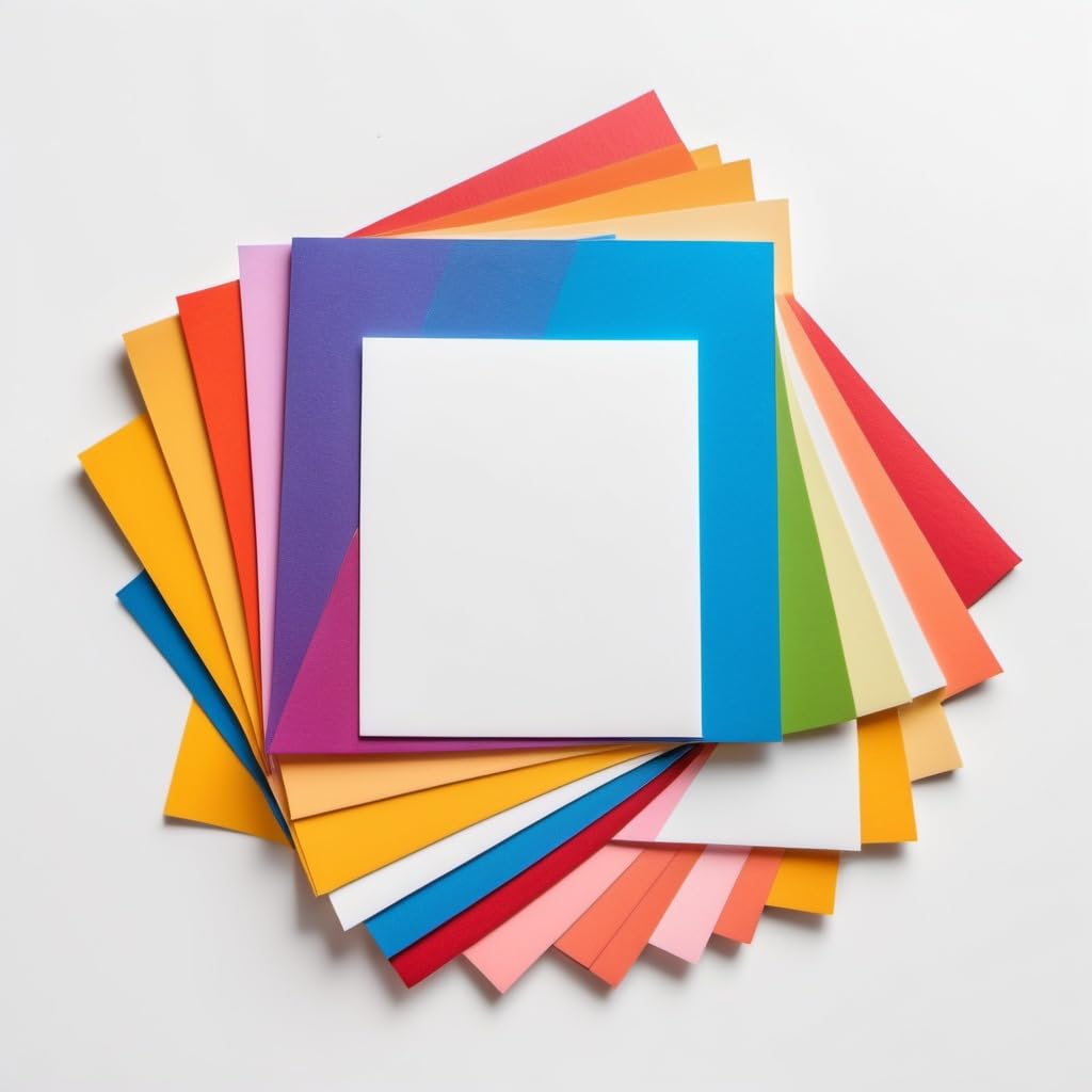 POCO LOCO 20 Colors multipurpose Heaveweight SQUARE Cardstock Starter Pack For Craft, Schools, Cardmaking And All Paper Craft-12"* 12"- 250 GSM Solid Core - 80 Sheets - 4 sheet per color (12 * 12)