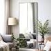 NeuType Full Length Mirror Standing Hanging or Leaning Against Wall, Large Rectangle Bedroom Mirror Floor Mirror Dressing Mirror Wall-Mounted Mirror, Aluminum Alloy Thin Frame, Silver, 65"x22"
