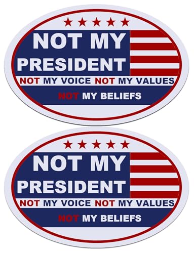 2 Pack Not My President Magnets Vinyl Coat of Arms Auto Bumper Magnet Fade Proof Waterproof Outdoor Indoor