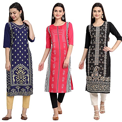 Image of Women's Crepe Straight Kurta