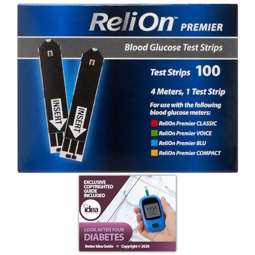 Premier Blood Glucose Testing Strips 100ct (1 Pack) No Coding Req...