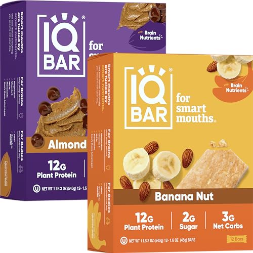 IQBAR barras proteicas vegetales sabor Almond Butter Chip 12 un miniatura 1
