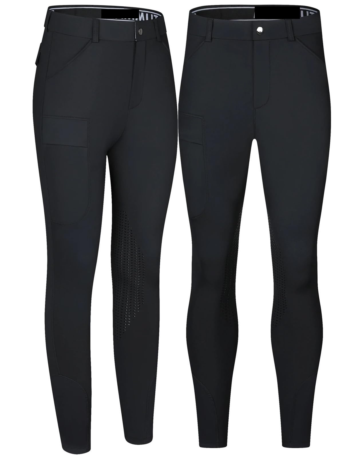 Mallas De EquitacióN Pantalones de equitación media silicona for hombre; for alta elasticidad, ajustados y secado rápido for Silicona