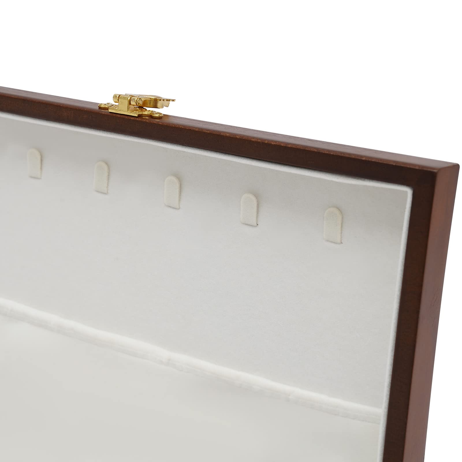 3-warstwowa szkatułka na biżuterię z drewna, 31,5 x 20 x 15 cm, szkatułka na biżuterię w stylu vintage, z aksamitną podszewką, na bransoletki, naszyjniki, pierścionki, prezent