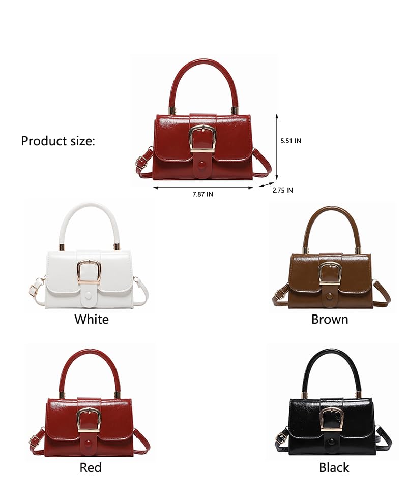 Image of Women Top Handle Clutch Handbag Cute Purse for Girls trendy Small Crossbody Bag