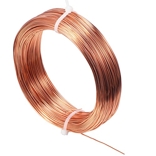 TecUnite 1 Roll Aluminum Wire for Jewelry Making, 100 M X 1 mm, Copper