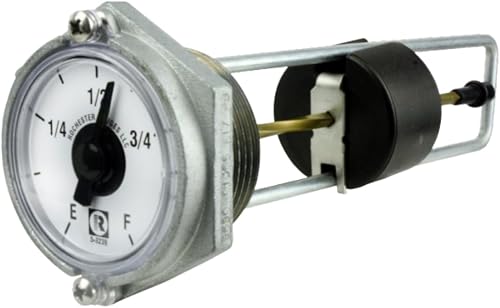 Rochester 8680-01032 Sr. Spiral Liquid Level Gauge | 1-1/2" MNPT | 23-1/2" Length | 0-25 PSIG | Top Read Direct Dial | UL Listed | for Fuel Oil Hydraulic Tanks