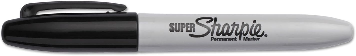 Sharpie 33666PP Super Permanent Markers Fine Point Black 6/Pack