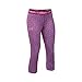 Under Armour Girls' HeatGear Armour Printed Capri, Black Cherry (702) / Black Cherry, Youth Large